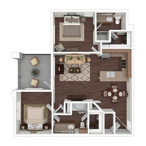 a1 floor plan  1 bedroom with 2 baths  129